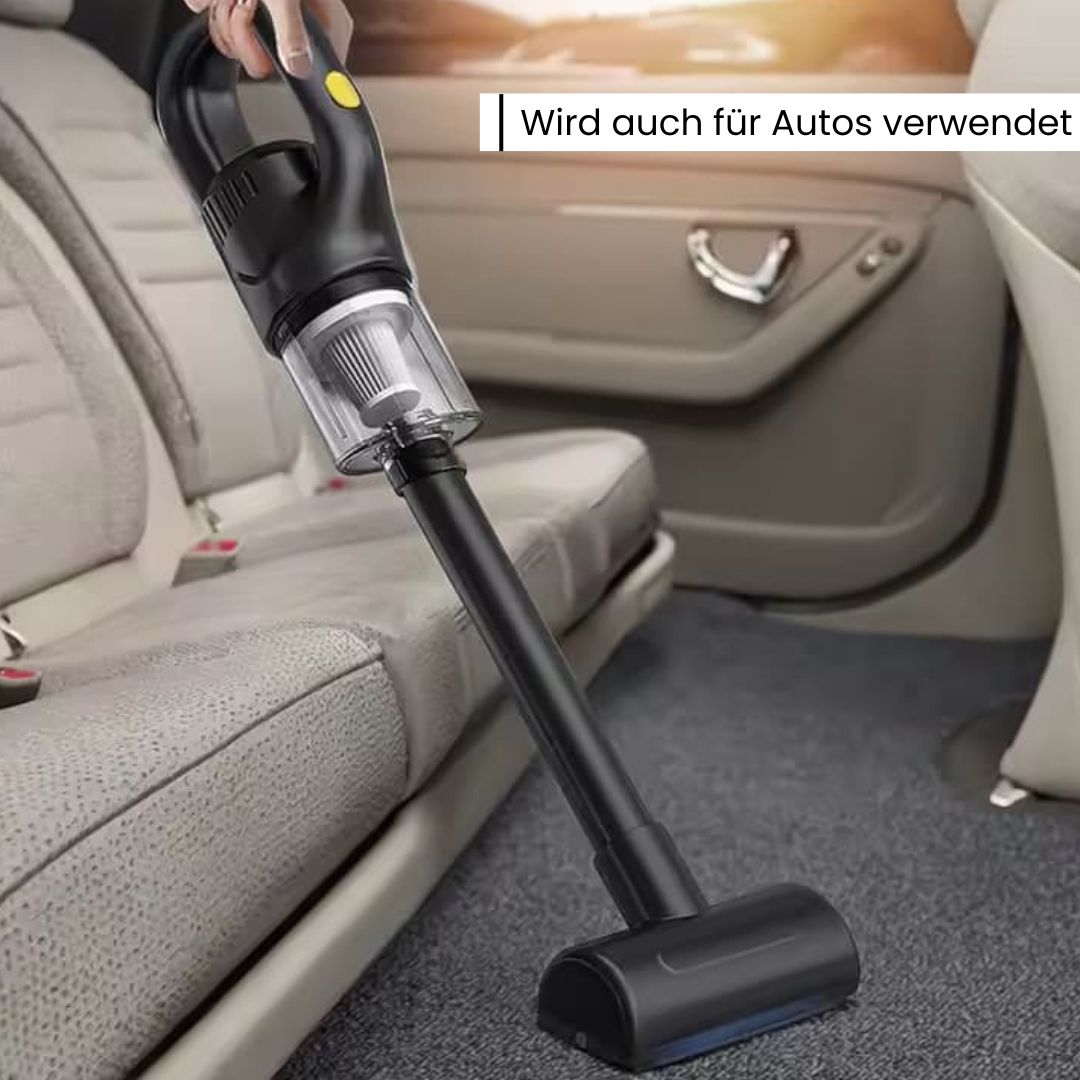 Reinigung der Autositze und Fußmatten mit dem kabellosen Handstaubsauger